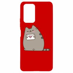 Чехол для Xiaomi Redmi Note 10 Pro Cat with a letter - PrintSalon