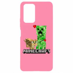 Чехол для Xiaomi Redmi Note 10 Pro Creeper and Cat - PrintSalon