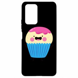 Чехол для Xiaomi Redmi Note 10 Pro Funny cupcake with smile - PrintSalon