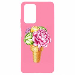 Чехол для Xiaomi Redmi Note 10 Pro Ice cream flowers - PrintSalon