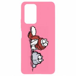 Чехол для Xiaomi Redmi Note 10 Pro Кот Саймона Зима - PrintSalon