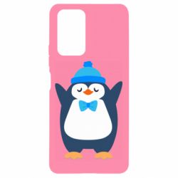 Чехол для Xiaomi Redmi Note 10 Pro Penguin in a hat - PrintSalon