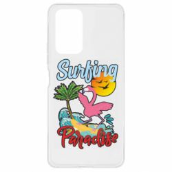 Чехол для Xiaomi Redmi Note 10 Pro Surfing Paradise Flamingo - PrintSalon