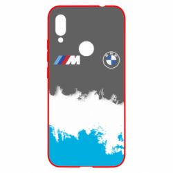 Чехол для Xiaomi Redmi Note 7 BMW logo and gray background - PrintSalon