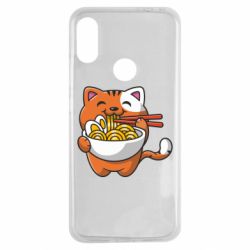 Чехол для Xiaomi Redmi Note 7 Cat and Ramen - PrintSalon
