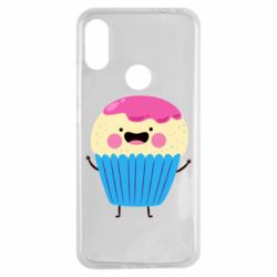 Чехол для Xiaomi Redmi Note 7 Funny cupcake with smile - PrintSalon