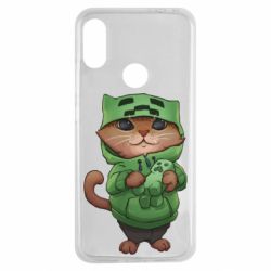 Чехол для Xiaomi Redmi Note 7 Кот Майнкрафт