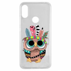 Чехол для Xiaomi Redmi Note 7 Little owl with feathers - PrintSalon