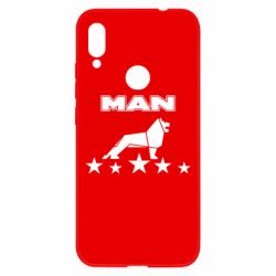 Чехол для Xiaomi Redmi Note 7 Man lion and stars - PrintSalon