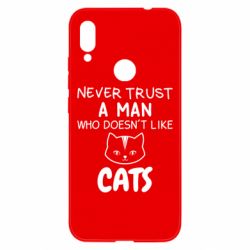 Чехол для Xiaomi Redmi Note 7 Не любит котов - не доверяй - PrintSalon