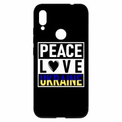 Чехол для Xiaomi Redmi Note 7 PEACE LOVE UKRAINE - PrintSalon