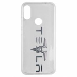 Чехол для Xiaomi Redmi Note 7 Tesla Car logo - PrintSalon