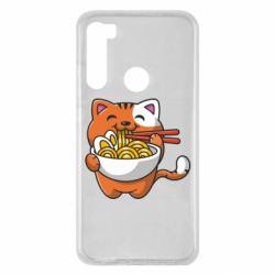Чехол для Xiaomi Redmi Note 8 Cat and Ramen - PrintSalon