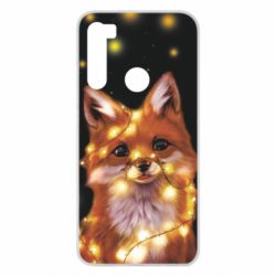 Чохол для Xiaomi Redmi Note 8 Fox And Christmas Lights - PrintSalon