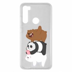 Чехол для Xiaomi Redmi Note 8 Гризли Панда и Белый - PrintSalon