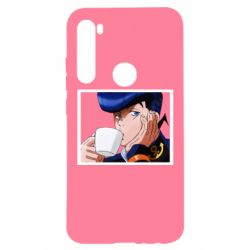 Чехол для Xiaomi Redmi Note 8 Higashikata Josuke drinking tea - PrintSalon