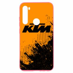 Чехол для Xiaomi Redmi Note 8 KTM and grunge background - PrintSalon