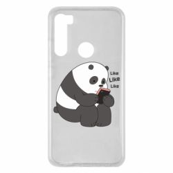 Чехол для Xiaomi Redmi Note 8 Панда лайк - PrintSalon