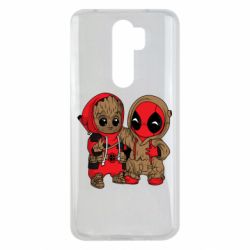 Чехол для Xiaomi Redmi Note 8 Pro Baby Groot And Deadpool - PrintSalon