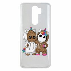 Чехол для Xiaomi Redmi Note 8 Pro Baby Groot And Unicorn - PrintSalon