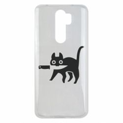 Чехол для Xiaomi Redmi Note 8 Pro Cat with a knife - PrintSalon