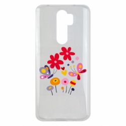 Чехол для Xiaomi Redmi Note 8 Pro Flowers and Butterflies - PrintSalon