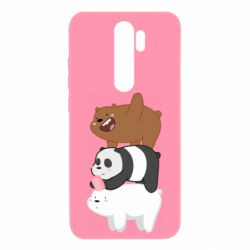 Чехол для Xiaomi Redmi Note 8 Pro Гризли Панда и Белый - PrintSalon