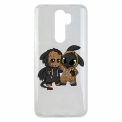 Чехол для Xiaomi Redmi Note 8 Pro Groot And Toothless - PrintSalon