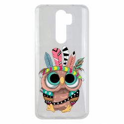 Чехол для Xiaomi Redmi Note 8 Pro Little owl with feathers - PrintSalon