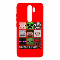 Чохол для Xiaomi Redmi Note 8 Pro Minecraft character heads - PrintSalon