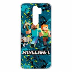 Чохол для Xiaomi Redmi Note 8 Pro Minecraft Steve Alex And Dog - PrintSalon