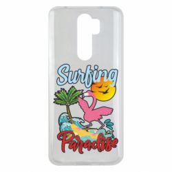 Чехол для Xiaomi Redmi Note 8 Pro Surfing Paradise Flamingo - PrintSalon