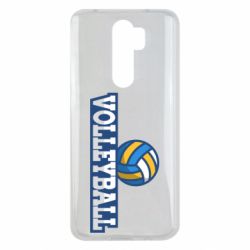 Чехол для Xiaomi Redmi Note 8 Pro Volleyball text and ball - PrintSalon