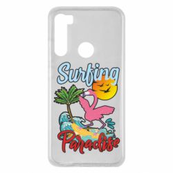 Чехол для Xiaomi Redmi Note 8 Surfing Paradise Flamingo - PrintSalon