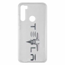 Чехол для Xiaomi Redmi Note 8 Tesla Car logo - PrintSalon