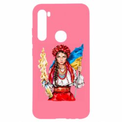 Чехол для Xiaomi Redmi Note 8 Украинская девушка в венку - PrintSalon