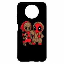 Чехол для Xiaomi Redmi Note 9 5G/Redmi Note 9T Baby Groot And Deadpool - PrintSalon