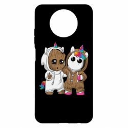 Чехол для Xiaomi Redmi Note 9 5G/Redmi Note 9T Baby Groot And Unicorn - PrintSalon