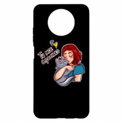Чехол для Xiaomi Redmi Note 9 5G/Redmi Note 9T Девочка с котом - ты мое сердечко - PrintSalon