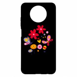 Чехол для Xiaomi Redmi Note 9 5G/Redmi Note 9T Flowers and Butterflies - PrintSalon