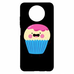 Чехол для Xiaomi Redmi Note 9 5G/Redmi Note 9T Funny cupcake with smile - PrintSalon