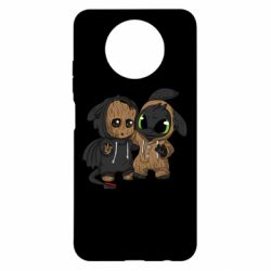 Чехол для Xiaomi Redmi Note 9 5G/Redmi Note 9T Groot And Toothless - PrintSalon