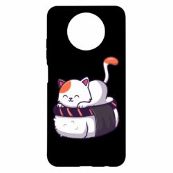 Чехол для Xiaomi Redmi Note 9 5G/Redmi Note 9T Котик. Суши-кровать - PrintSalon