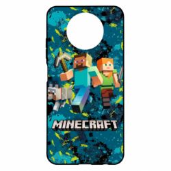 Чохол для Xiaomi Redmi Note 9 5G/Redmi Note 9T Minecraft Steve Alex And Dog - PrintSalon