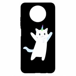 Чехол для Xiaomi Redmi Note 9 5G/Redmi Note 9T White cheerful cat - PrintSalon