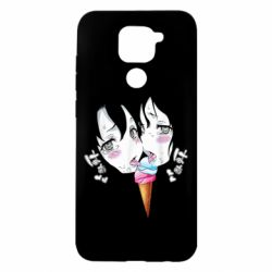 Чехол для Xiaomi Redmi Note 9/Redmi 10X Ahegao girl eating ice cream - PrintSalon