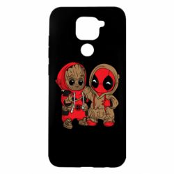 Чехол для Xiaomi Redmi Note 9/Redmi 10X Baby Groot And Deadpool - PrintSalon