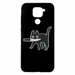 Чехол для Xiaomi Redmi Note 9/Redmi 10X Cat with a knife - PrintSalon