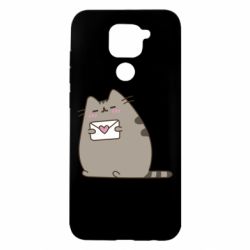 Чехол для Xiaomi Redmi Note 9/Redmi 10X Cat with a letter - PrintSalon