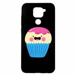 Чехол для Xiaomi Redmi Note 9/Redmi 10X Funny cupcake with smile - PrintSalon